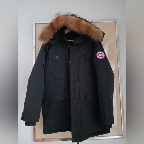 Canada Goose Black Parka   Coat, Size L - Picture 1 of 14